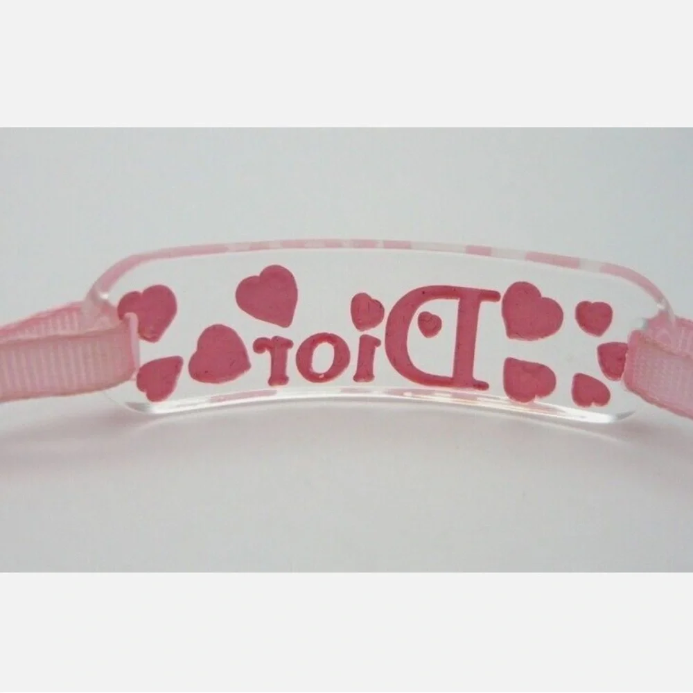 Dior Pink Hearts Silver Bracelet - Picture 2 of 6